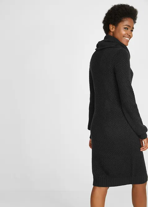 Robe en maille &agrave; col ch&acirc;le, bonprix