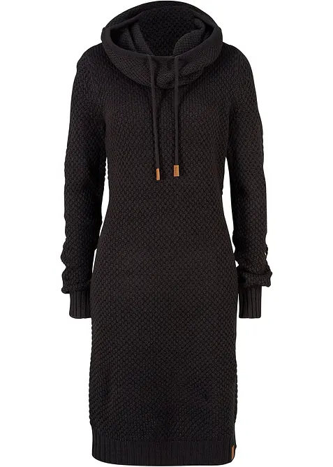 Robe en maille &agrave; col ch&acirc;le, bonprix