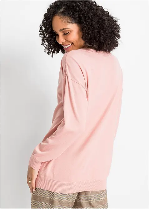 Pull oversize en viscose m&eacute;lang&eacute;e, bonprix