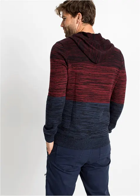 Pull doux en fine maille à capuche, bonprix