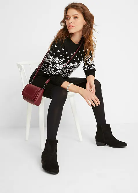 Robe en maille à motif norvégien, bonprix