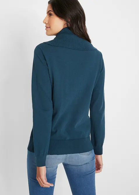 Pull en fine maille à col boule, bonprix