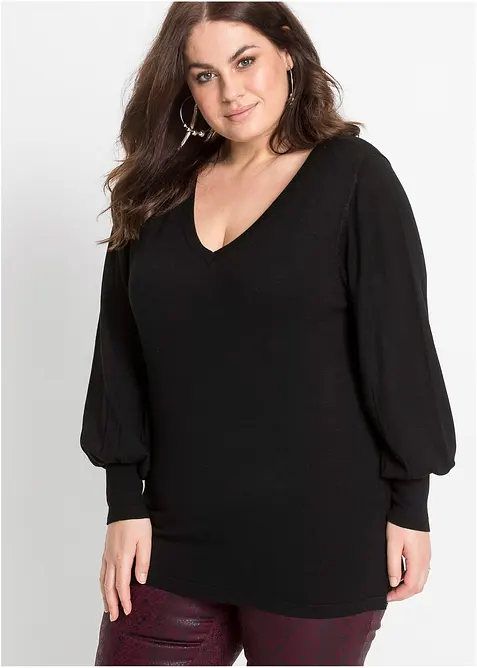 Pull &agrave; manches ballon, bonprix