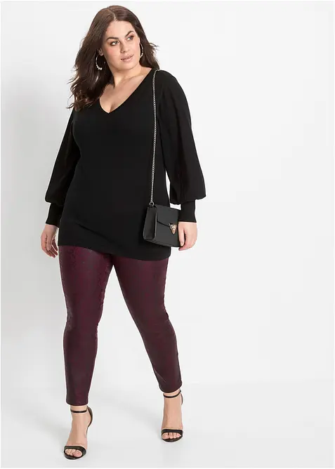 Pull &agrave; manches ballon, bonprix