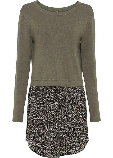 Robe pull en fine maille avec jupe montée, bonprix