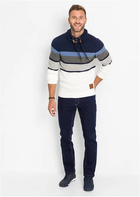 Pull en grosse maille à col tube 100% coton, bonprix