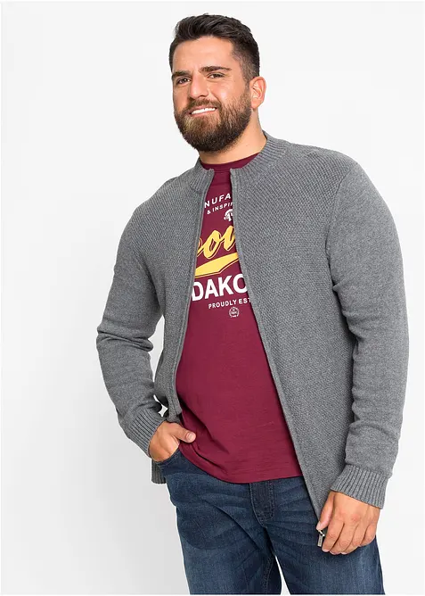 Gilet en fine maille 100% coton, bonprix