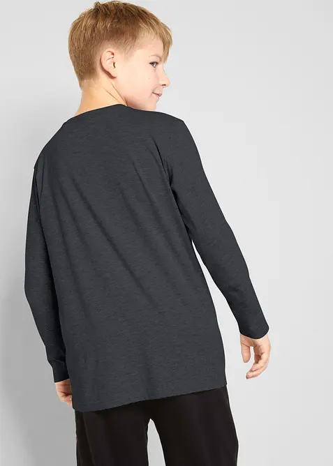 Lot de 2 T-shirts manches longues pour garçon, bonprix