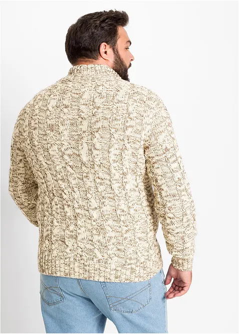 Pull camionneur chin&eacute; &agrave; torsades, bonprix