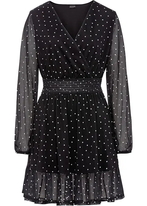 Robe courte à base volantée, bonprix