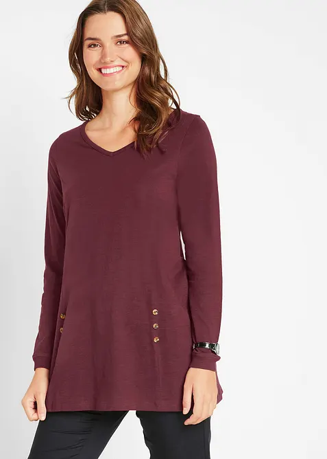 T-shirt long 100% coton, bonprix