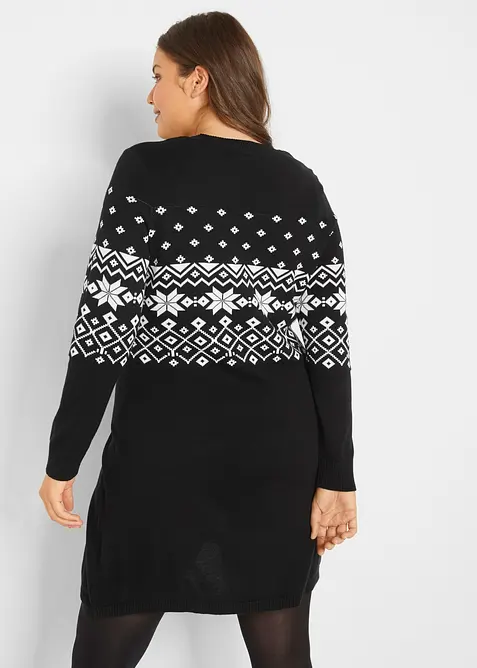 Robe en maille à motif norvégien, bonprix