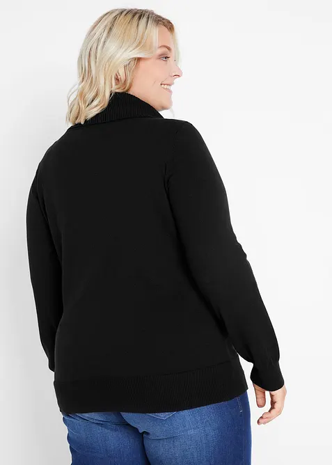 Pull en fine maille à col boule, bonprix