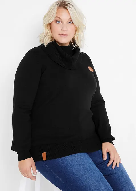 Pull en fine maille à col boule, bonprix