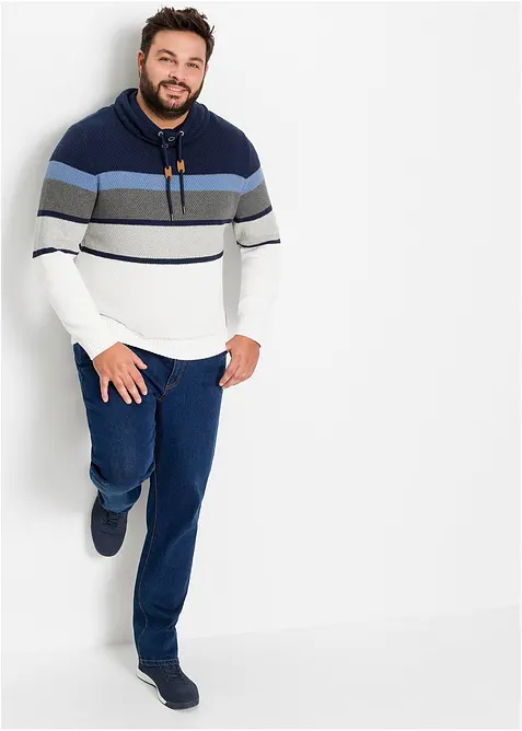 Pull en grosse maille à col tube 100% coton, bonprix