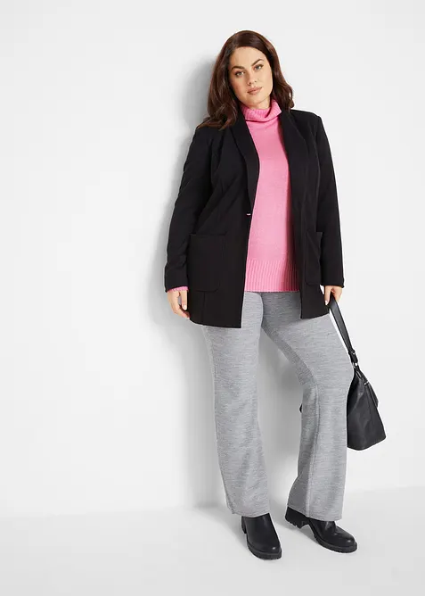 Pull col roul&eacute; basique, bonprix