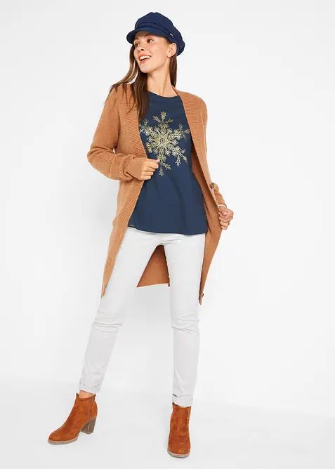 T-shirt manches longues 100% coton, bonprix