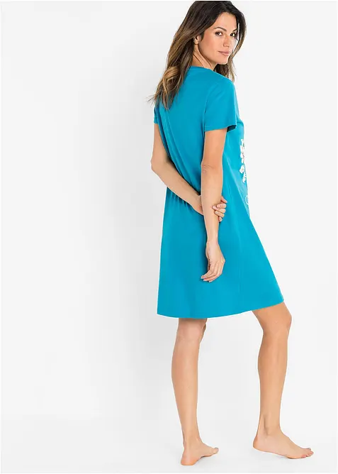 Lot de 2 chemises de nuit courtes 100% coton, bonprix