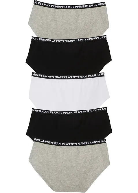 Lot de 5 shorties en coton doux et extensible, bonprix