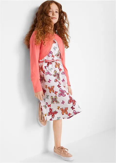 Robe + ceinture + boléro (ens. 3 pces), bonprix