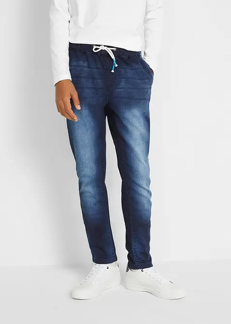 Pantalon jogger droit effet denim, Regular, bonprix