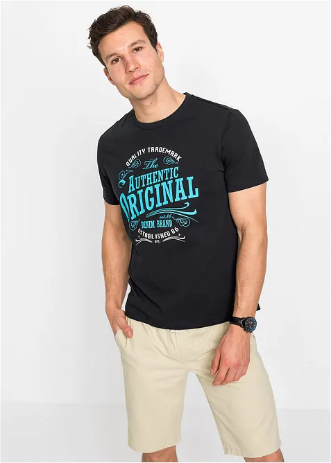 Lot de 2 T-shirts 100% coton, bonprix