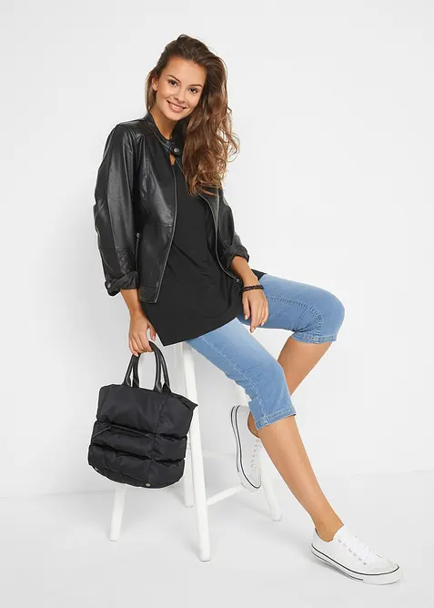 Top long en viscose extensible, bonprix