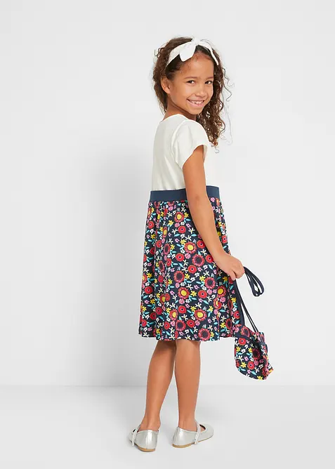 Robe en jersey + sac (ens. 2&nbsp;pces) 100% coton, bonprix