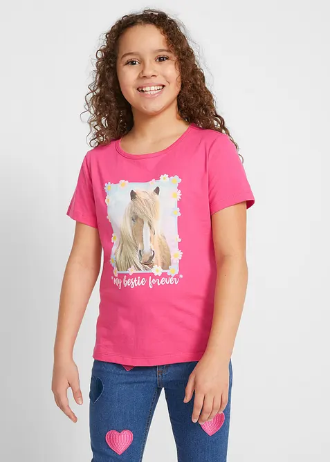 Lot de 2 T-shirts 100% coton, bonprix
