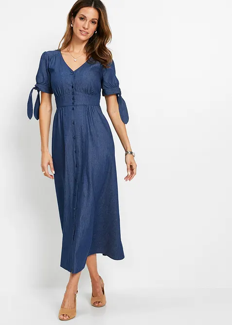 Robe longue en jean, bonprix