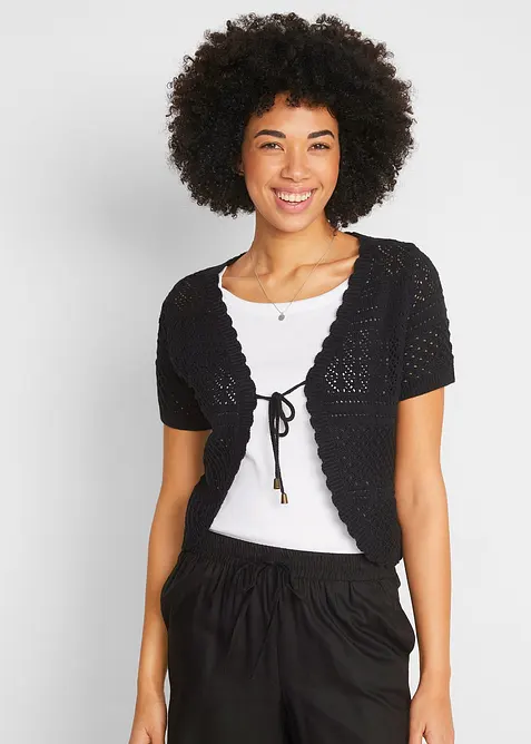 Boléro court en crochet, bonprix