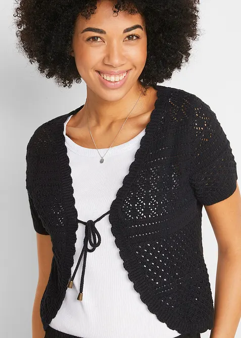 Boléro court en crochet, bonprix