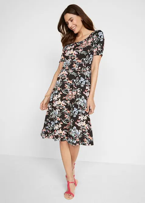 Robe en jersey coupe trapèze, bonprix