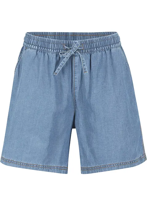 Short en denim léger avec du lin, bonprix