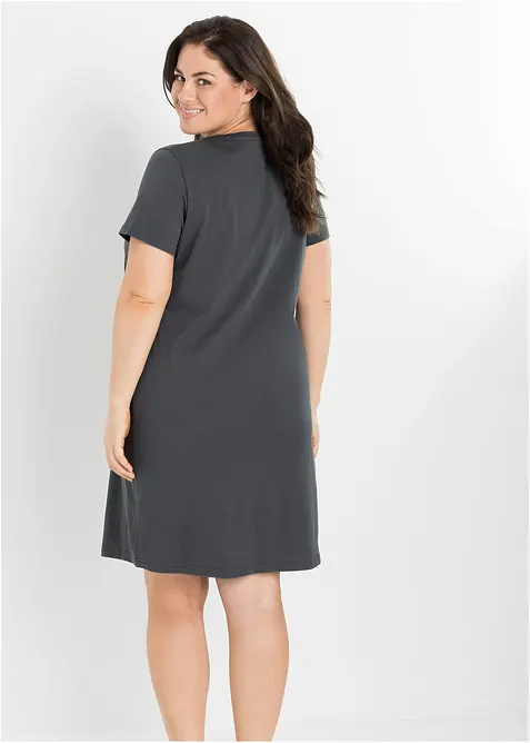 Lot de 2 chemises de nuit courtes 100% coton, bonprix