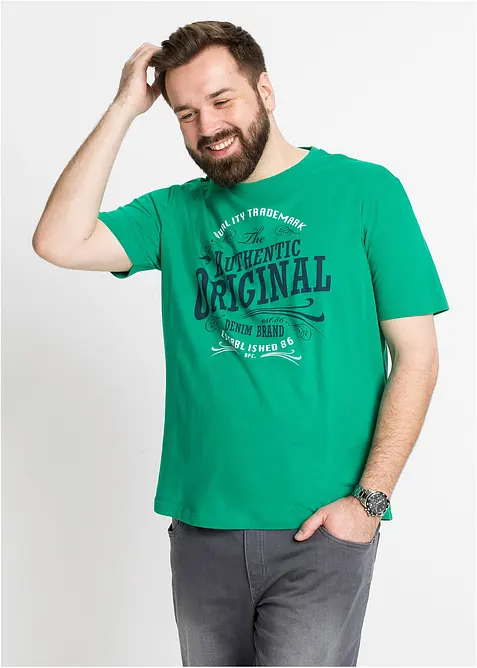 Lot de 2 T-shirts 100% coton, bonprix