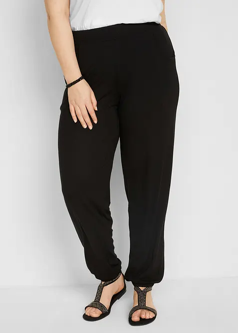 Pantalon en jersey à taille élastiquée, bonprix