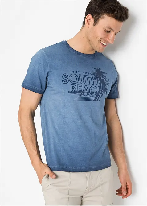 T-shirt aspect délavé 100% coton, bonprix