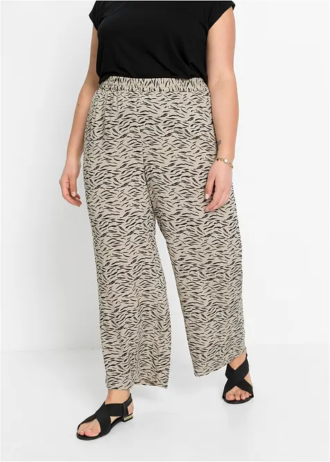 Pantalon palazzo imprimé, bonprix
