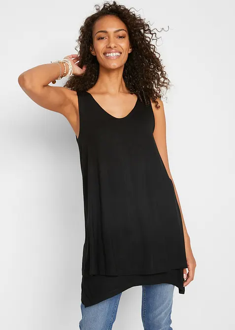 Top long double épaisseur en viscose extensible, bonprix