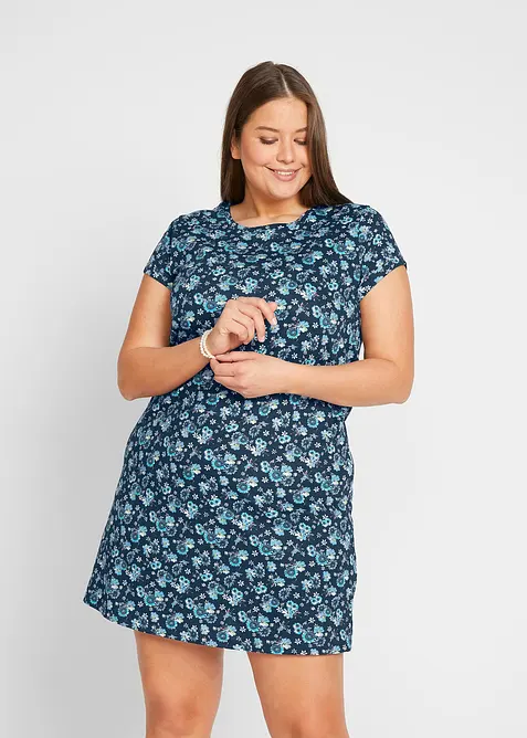 Lot de 2 robes en jersey 100% coton, fentes latérales, bonprix