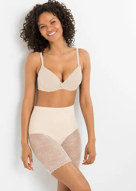 Cycliste sculptant avec empiècement dentelle, maintien modéré, bonprix