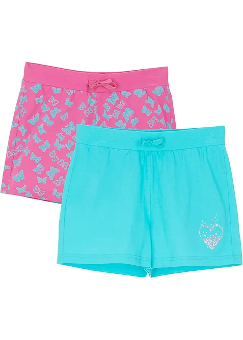 Lot de 2 shorts 100% coton, bonprix