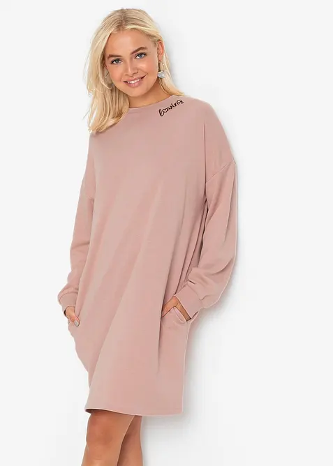 Robe molletonnée oversize, bonprix