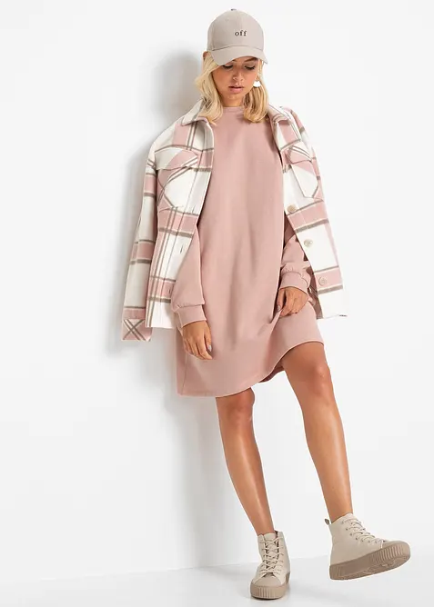 Robe molletonnée oversize, bonprix