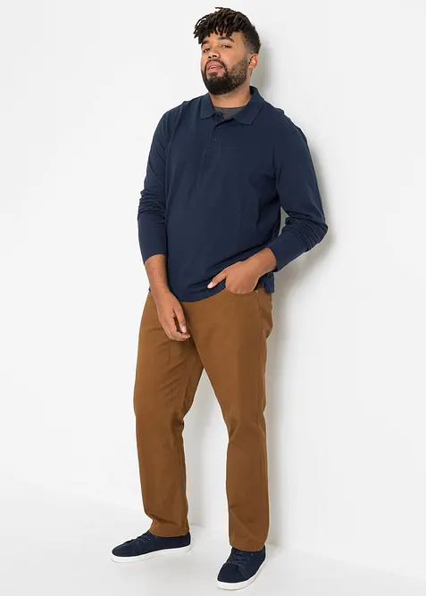 Polo en piqu&eacute;, manches longues, bonprix