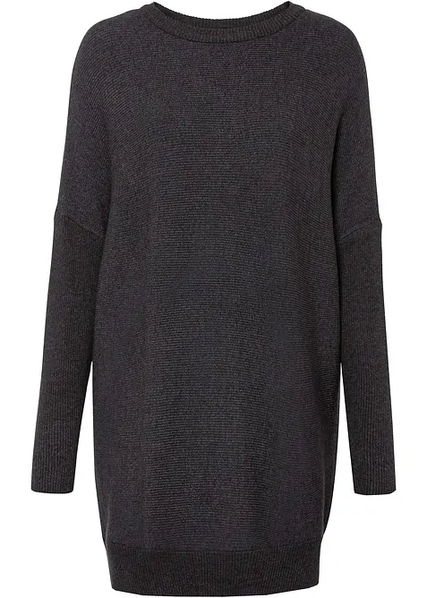 Pull long en viscose m&eacute;lang&eacute;e, bonprix