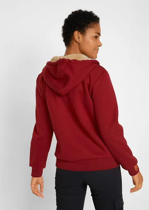 Gilet zippé à capuche avec doublure peluche, bonprix