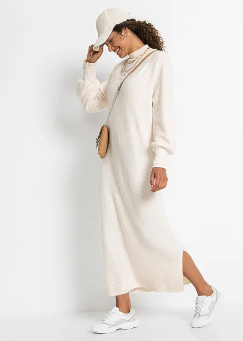 Robe midi oversize en maille, bonprix