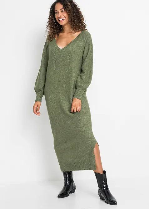 Robe midi oversize en maille, bonprix